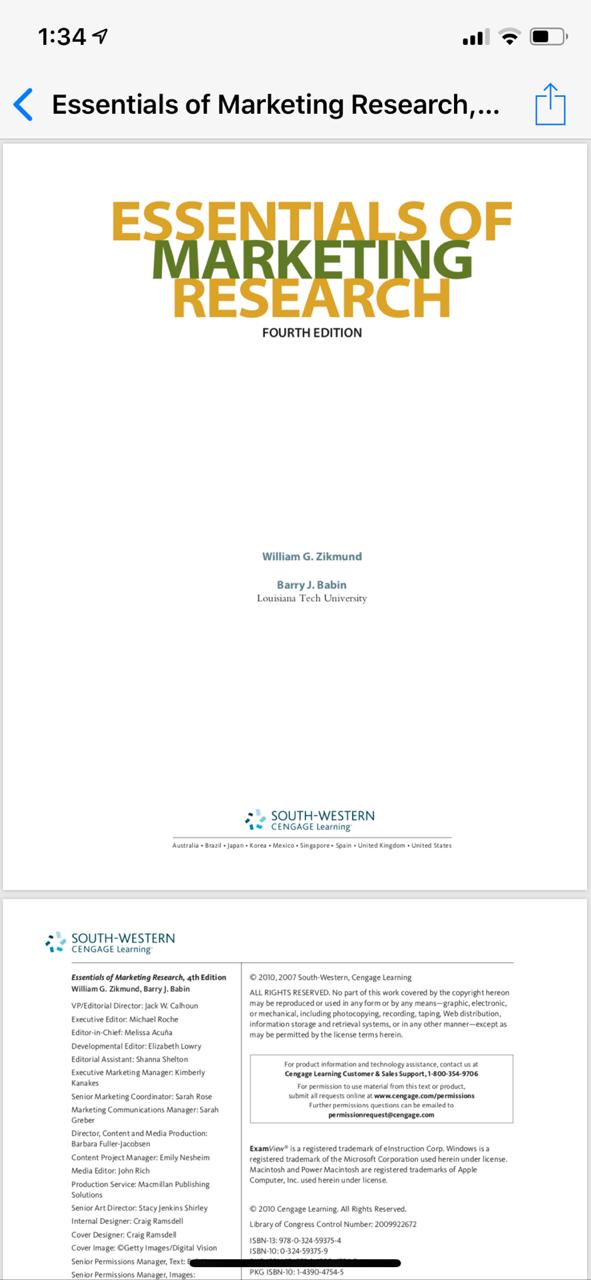 Essential of Marketing Research 